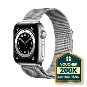 Apple Watch S6 LTE 44mm  - Viền thép dây thép - Mới 100%